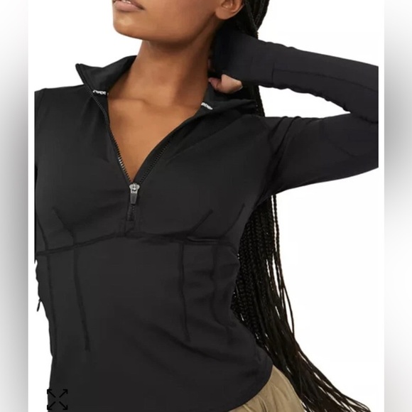 FREE PEOPLE Movement Run The Course Half Zip Layer Top Size S - Picture 13 of 13